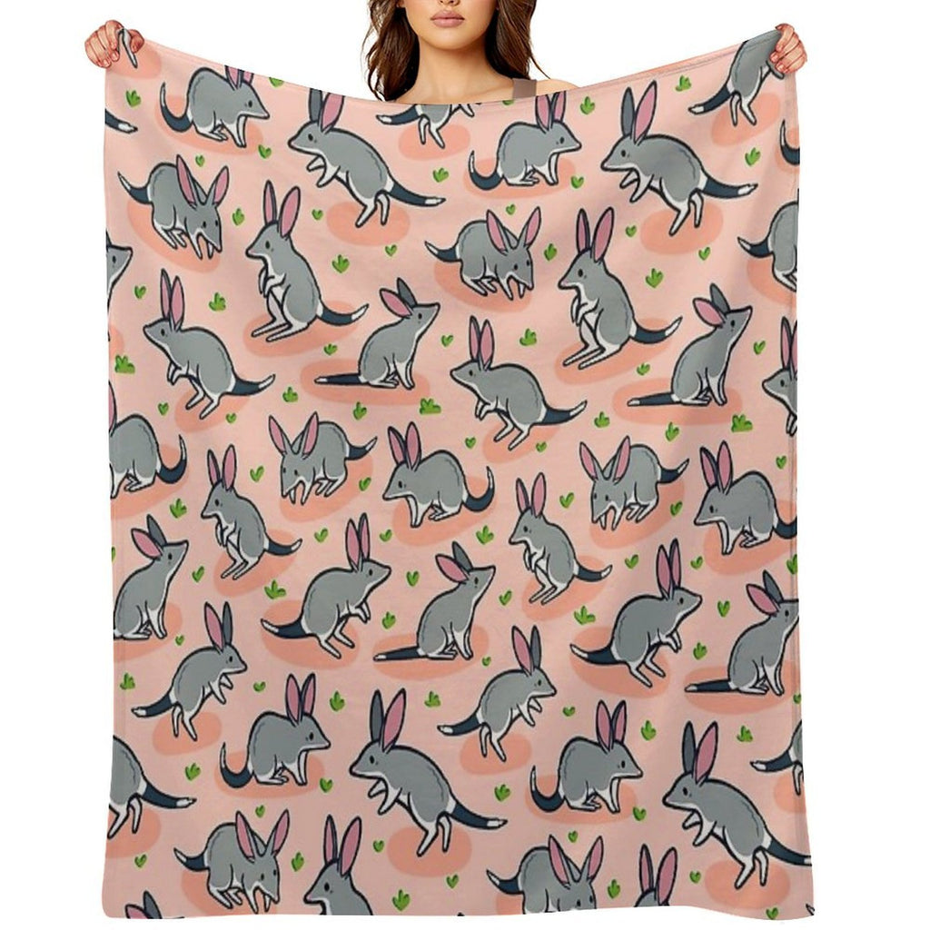 Bouncing Bilbies Machine-washable Throw Blanket
