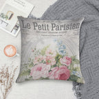 Vintage French Wallpaper, Shabby Chic Roses Soft Style Accent Throw Pillow