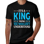Its A King Thing Surname Funny Family Last Name King  Heathered Texture T-Shirt