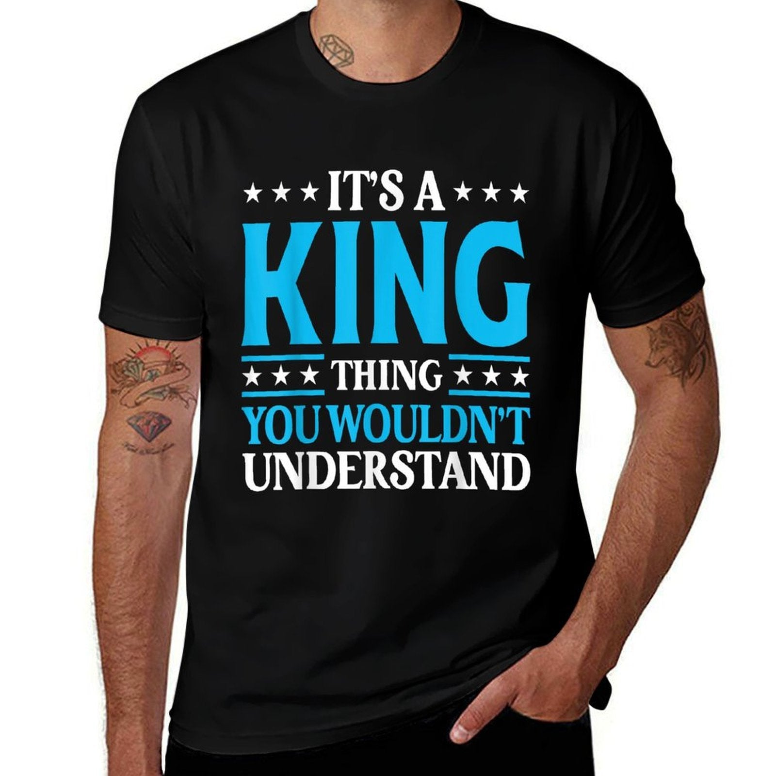 Its A King Thing Surname Funny Family Last Name King  Heathered Texture T-Shirt