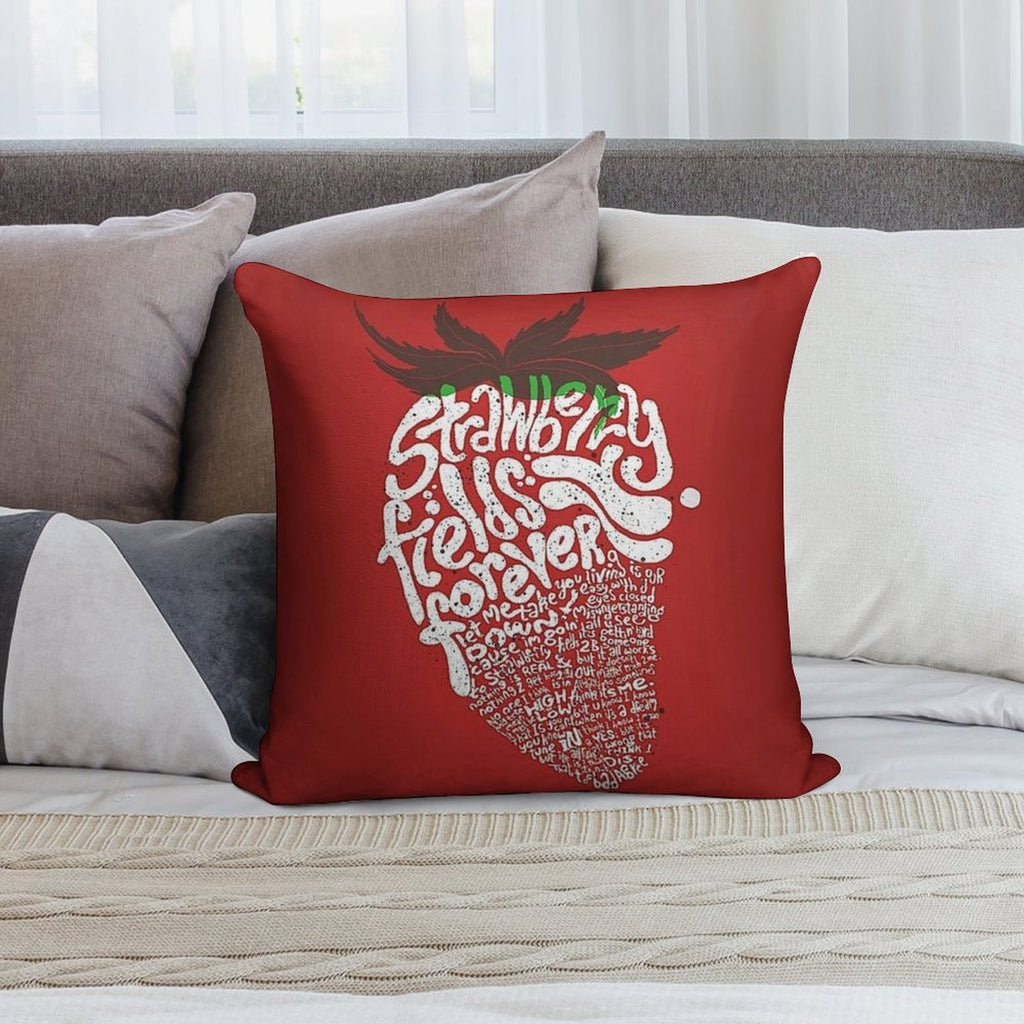 Strawberry Fields Forever Soft Ultra-Soft Texture Throw Pillow