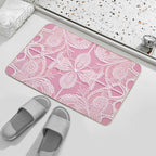 Pink Lace  Easy Maintenance Bath Mat
