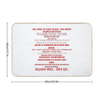 AMC Theaters Speech  Easy To Clean Bath Mat