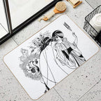 HD. The Peacock Skirt; from Salomé,  by Aubrey Beardsley  Non-Slip Bath Mat