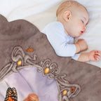 Citrine Birthstone Fairy Travel-friendly Throw Blanket