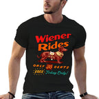 Wiener Rides Only 25 Cents Free-Today Only Vintage Design  Graphic-printed T-Shirt