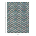 Western Style Crochet Zigzag Shrink-resistant Throw Blanket