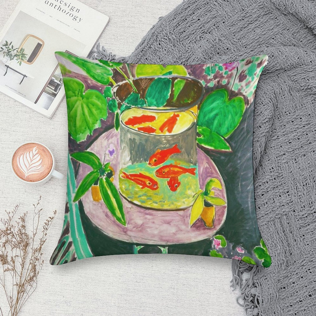Matisse - Goldfish Soft Fade-Resistant Throw Pillow