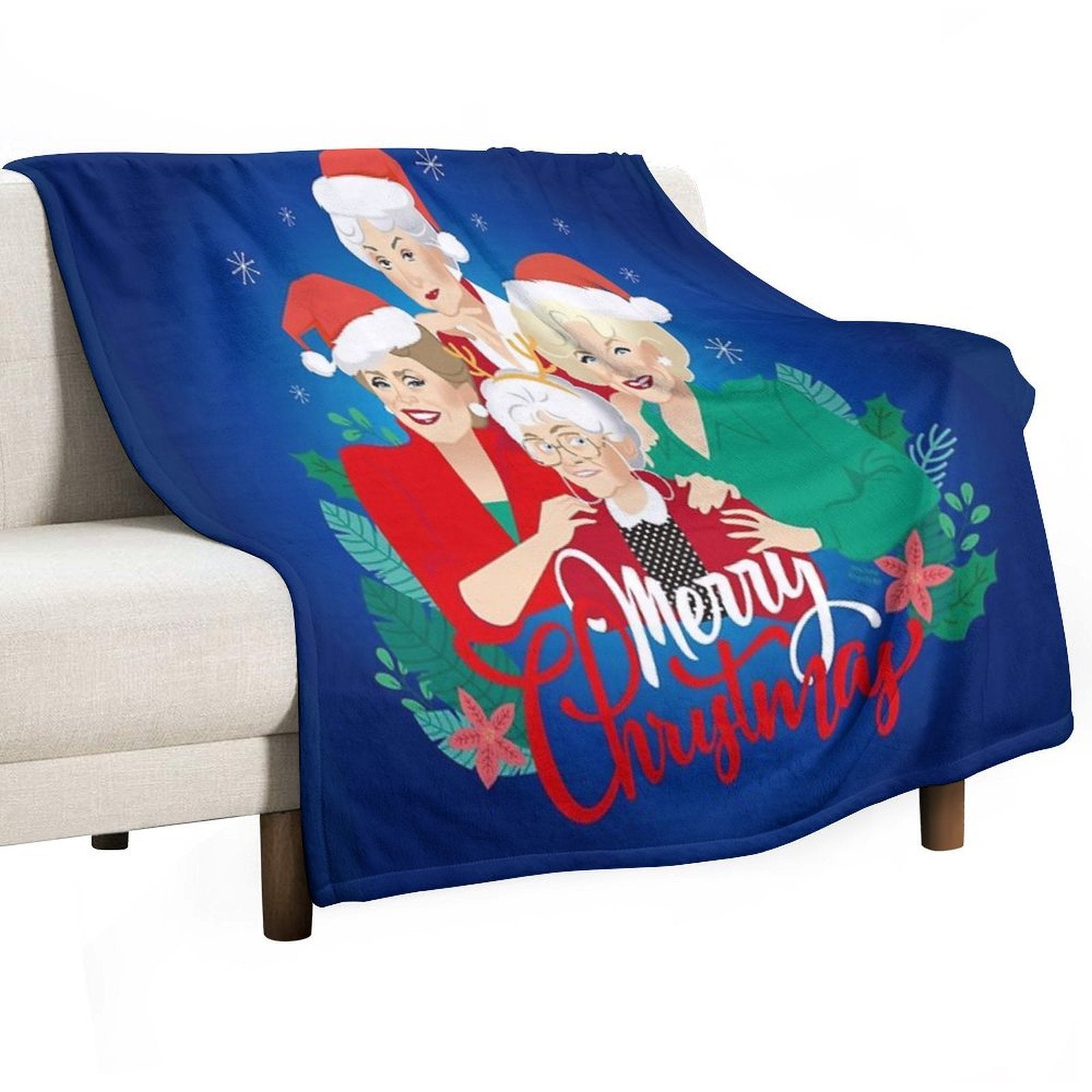 Christmas Girls! Machine-washable Throw Blanket