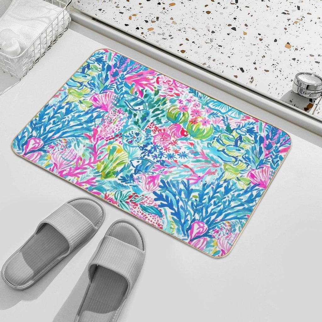 Summer Lily Ocean Holidays  Absorbent Bath Mat