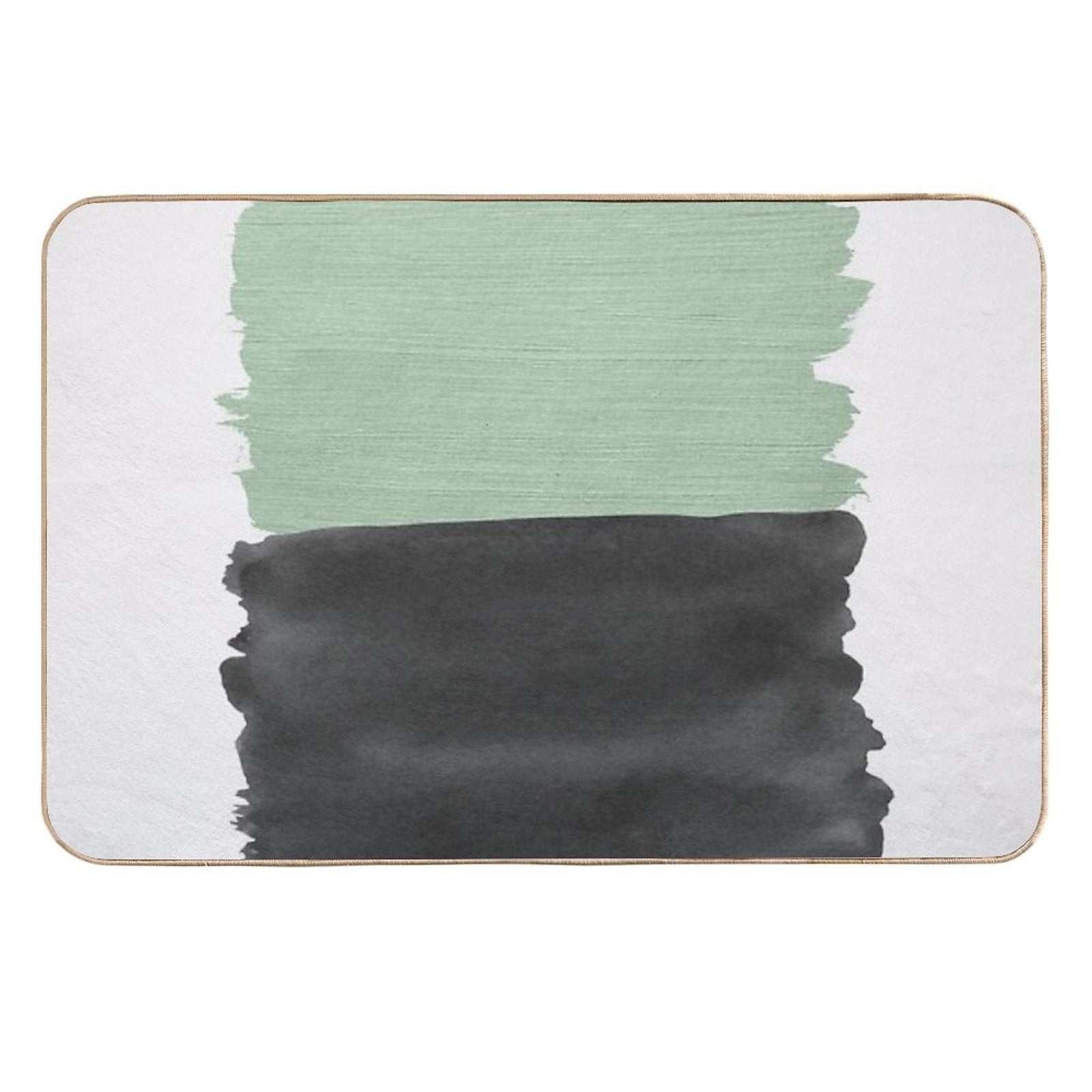 Sage Green Black Abstract Minimalism #1 #minimal #ink #decor #art  Repositionable Bath Mat