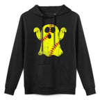 Softball Ghost Softball Lover Halloween Costume Relaxed Fit Hoodie