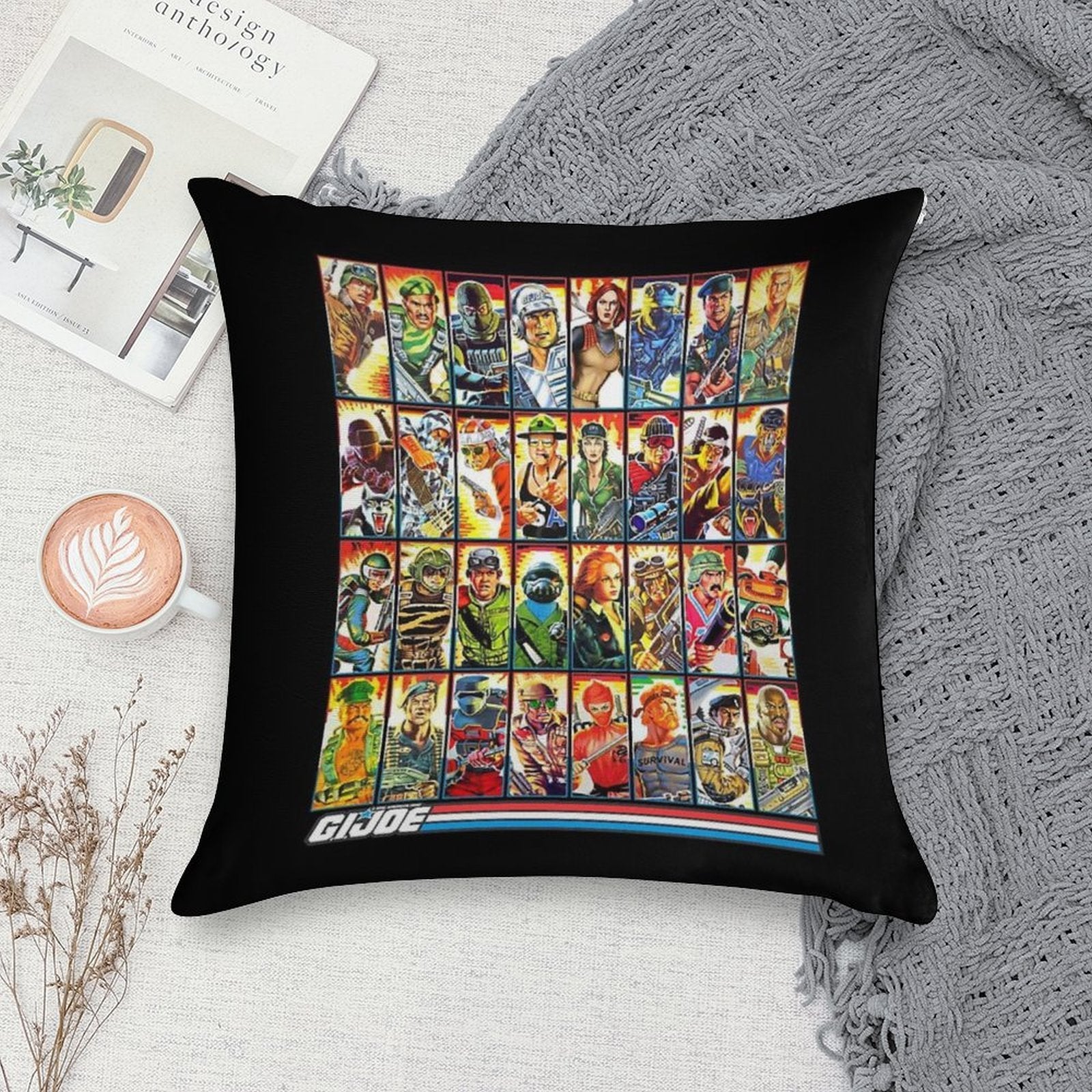 G.I. Joe in The 80s! Soft Style Accent Throw Pillow