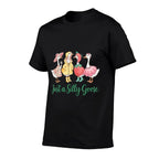 Just A Silly Goose Funny Goose Pun Humor for Animal Lovers  Stretchy T-Shirt