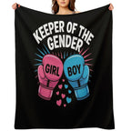 Gender Reveal Party Keeper Of Gender Boxing Pink Or Blue Travel-friendly Throw Blanket