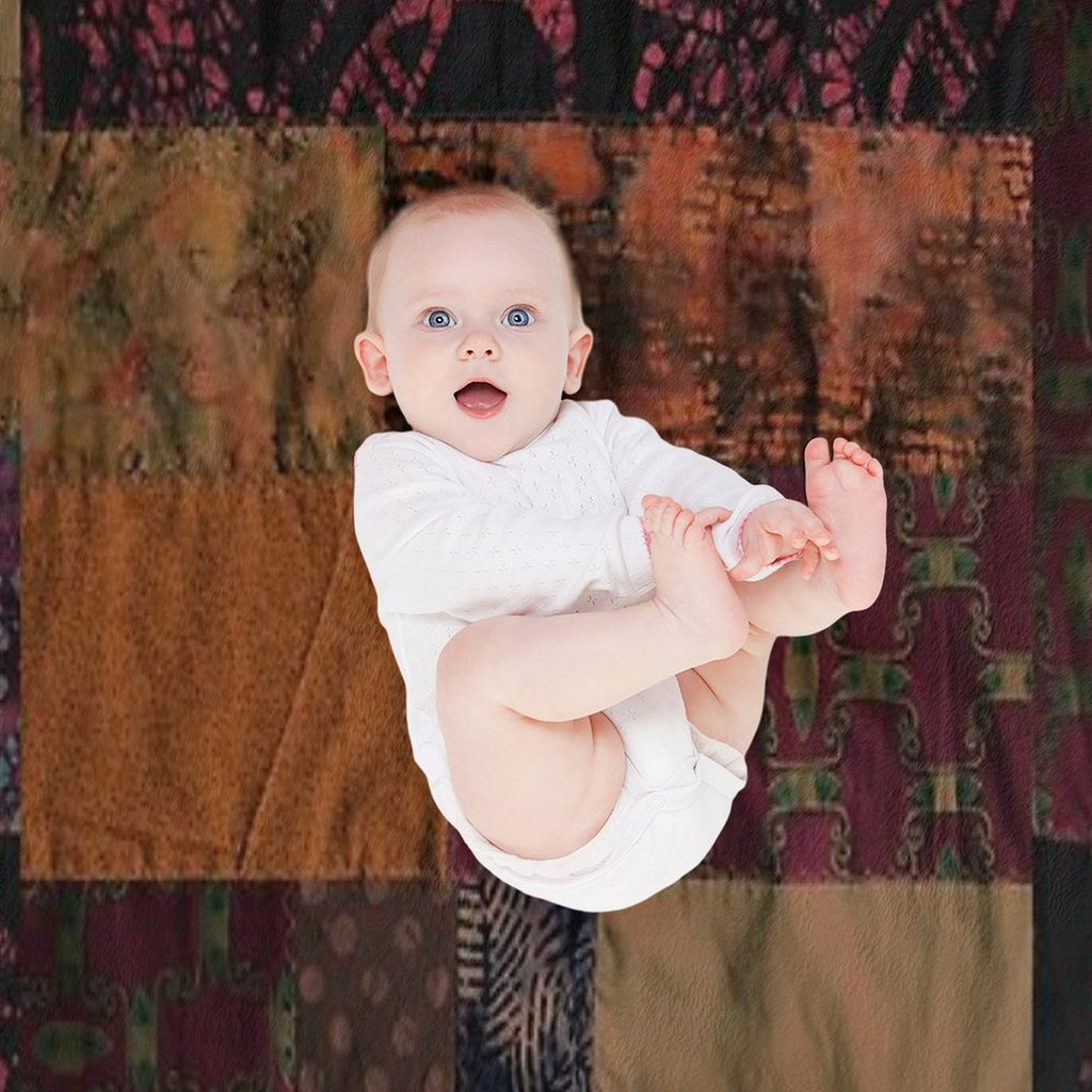 Red Textiles, Mixed Media, Fiber Artist All-season Throw Blanket