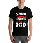 Power Couple Powered By God Christian Couples Matching V-day  High-quality Stitching T-Shirt