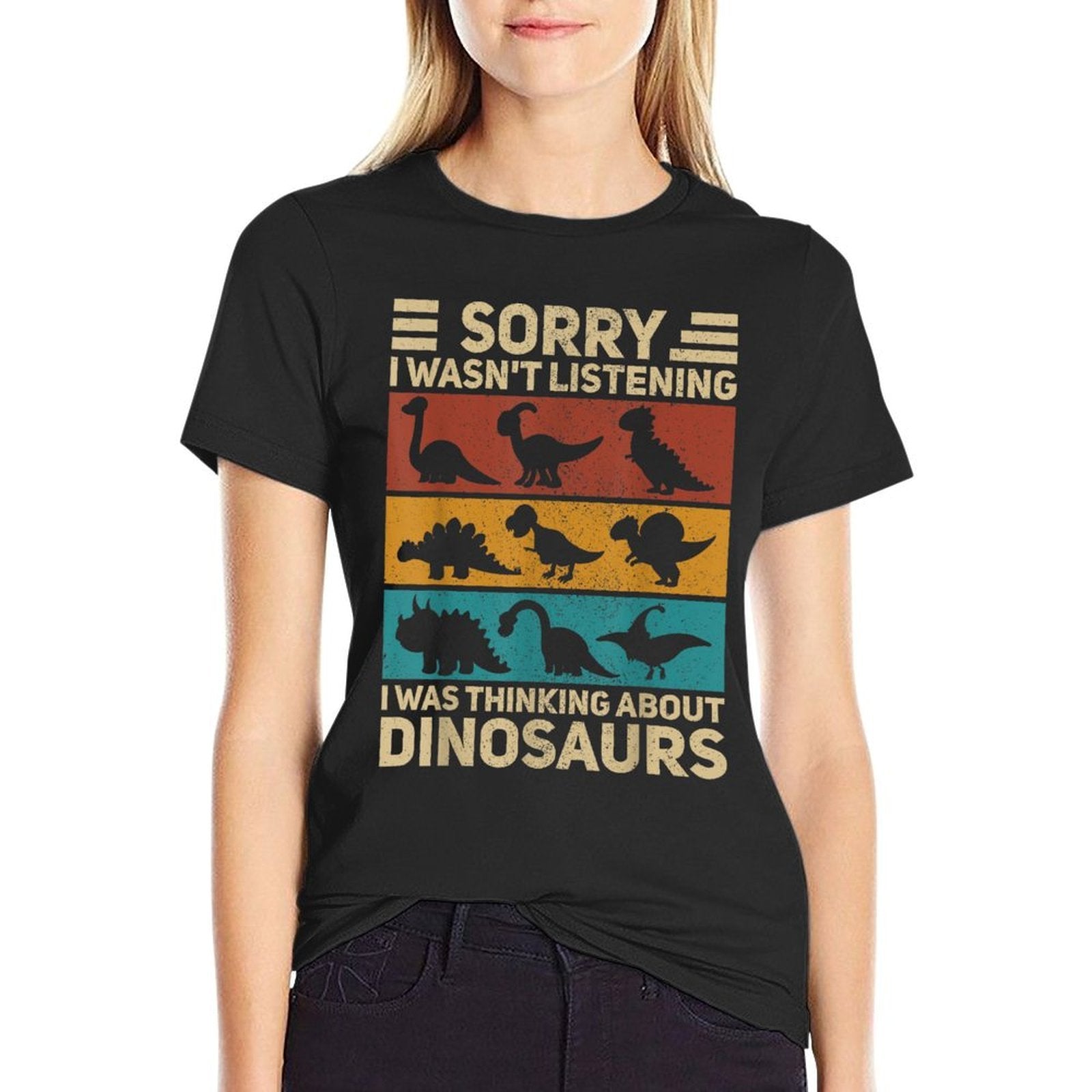 Funny Dinosaur Vintage Dinosaur Outfit Types Of Dinosaurs  Stretchy T-Shirt