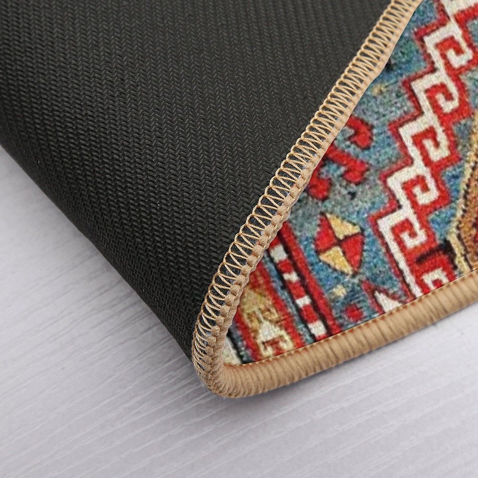 Kazak Southwest Caucasus Rug Print  Anti-Trip Bath Mat