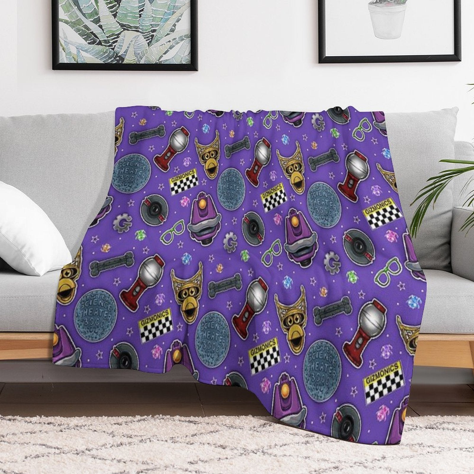 MST3K Pattern Durable Throw Blanket