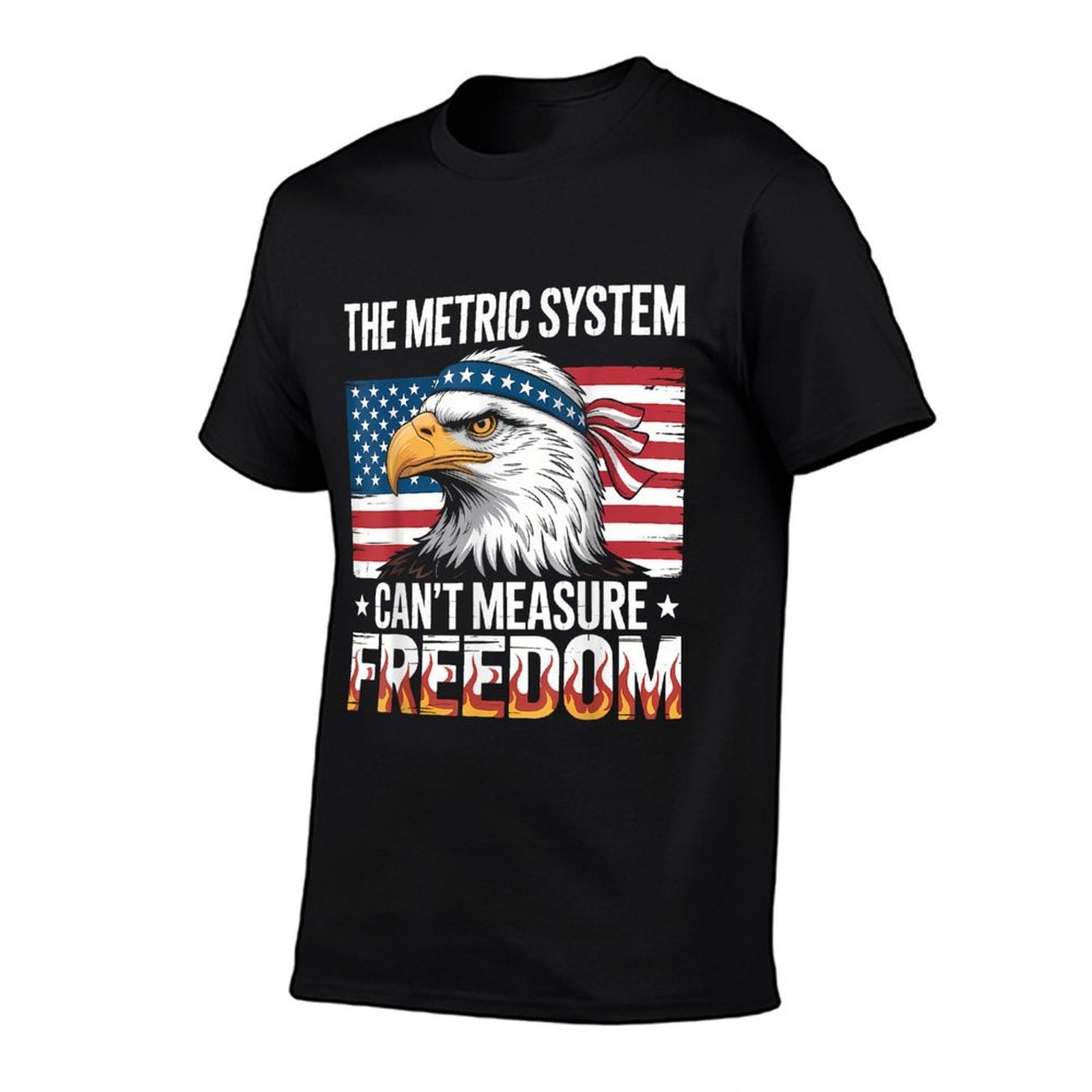 The Metric System Cant Measure Freedom America Eagle Meme  Polyester Blend T-Shirt