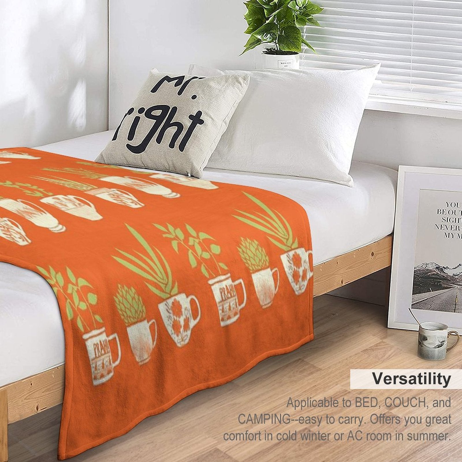 Teacup Succulents Versatility Throw Blanket