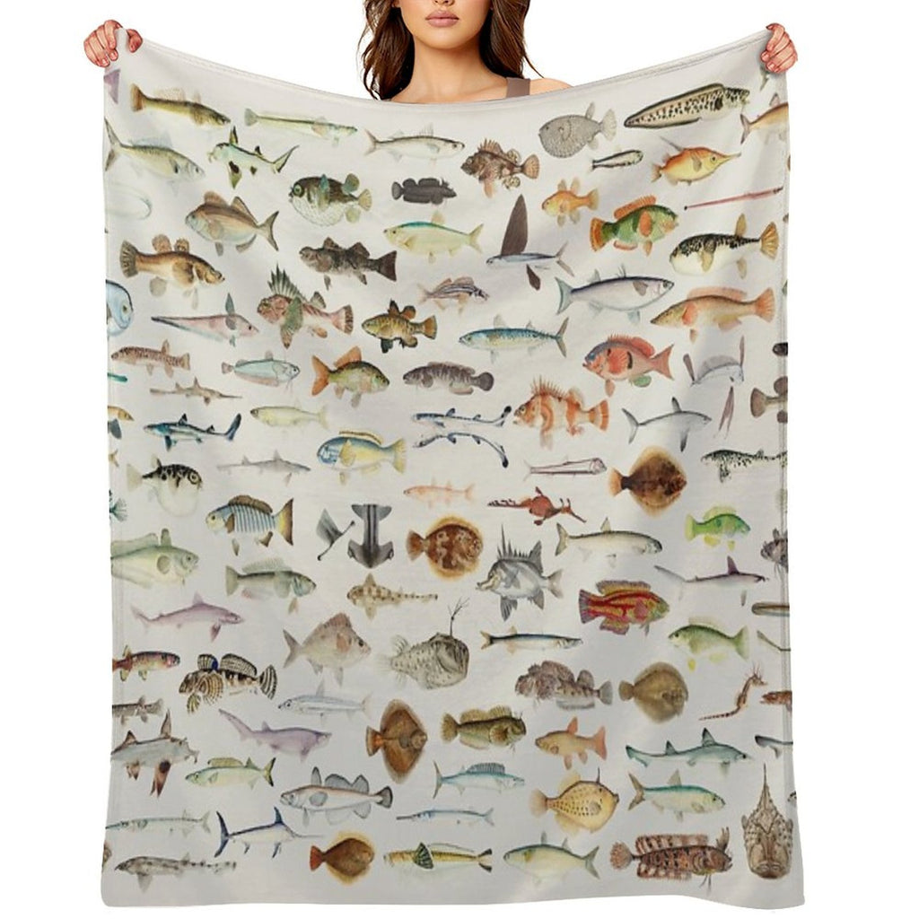 Fish Chart Comfort Throw Blanket