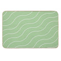 Cute Green Squiggly Lines Aesthetic Items  Pet-Safe Bath Mat