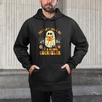 You Cant Scare Me Im A School Counselor Halloween Ghost Layering Staple Hoodie