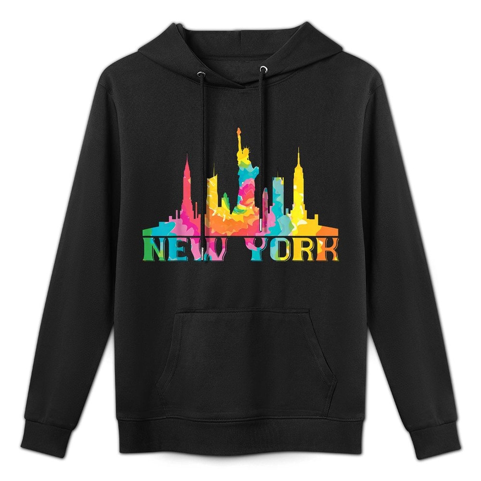 New York City Skyline NYC Tie Dye Liberty I Love New York Colorfast Hoodie