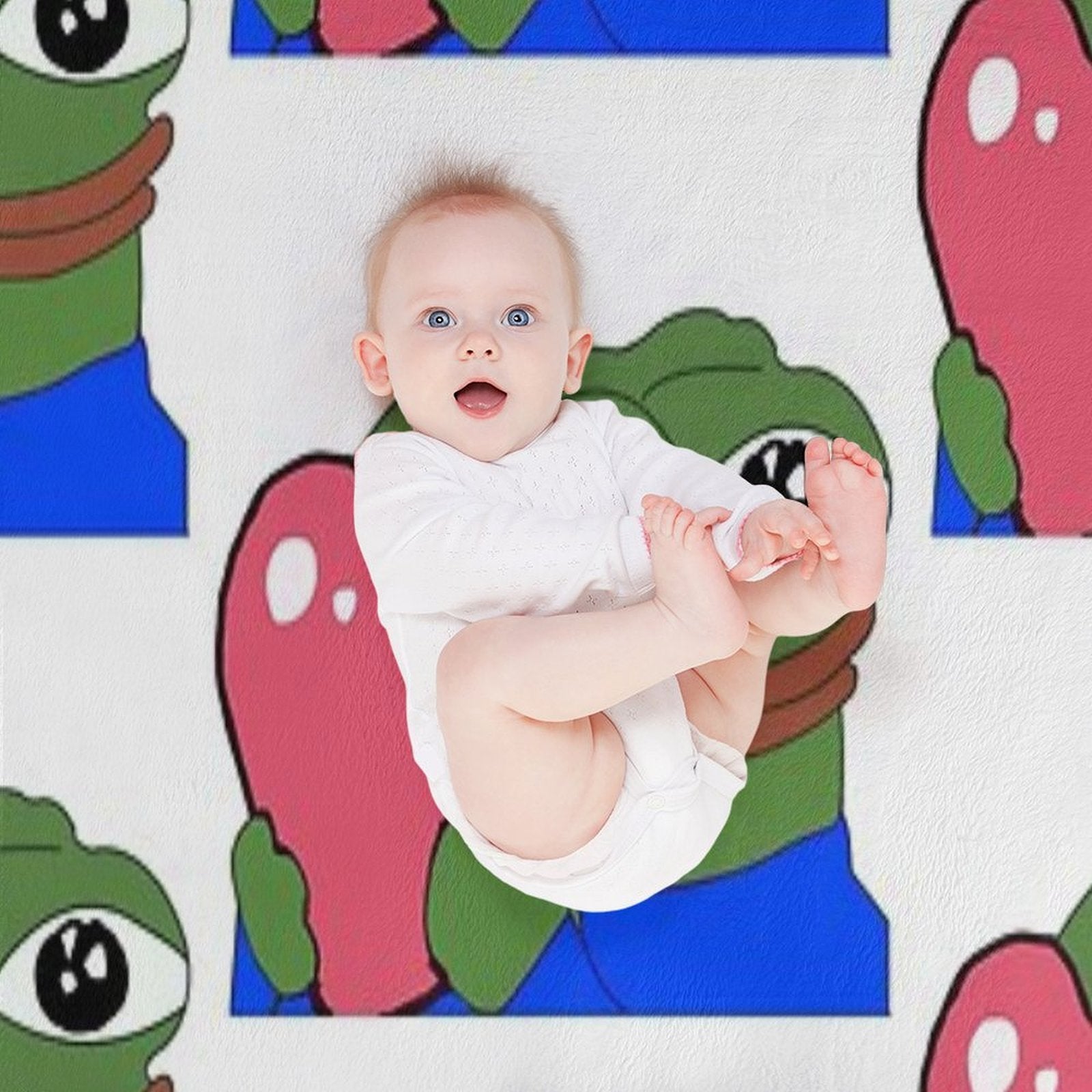 Peepo Heart Pepe Love Wrinkle-free Throw Blanket