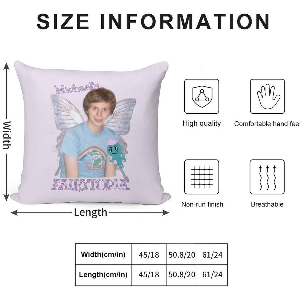 Michael Ceras Fairytopia3 Soft High-Density Material Throw Pillow