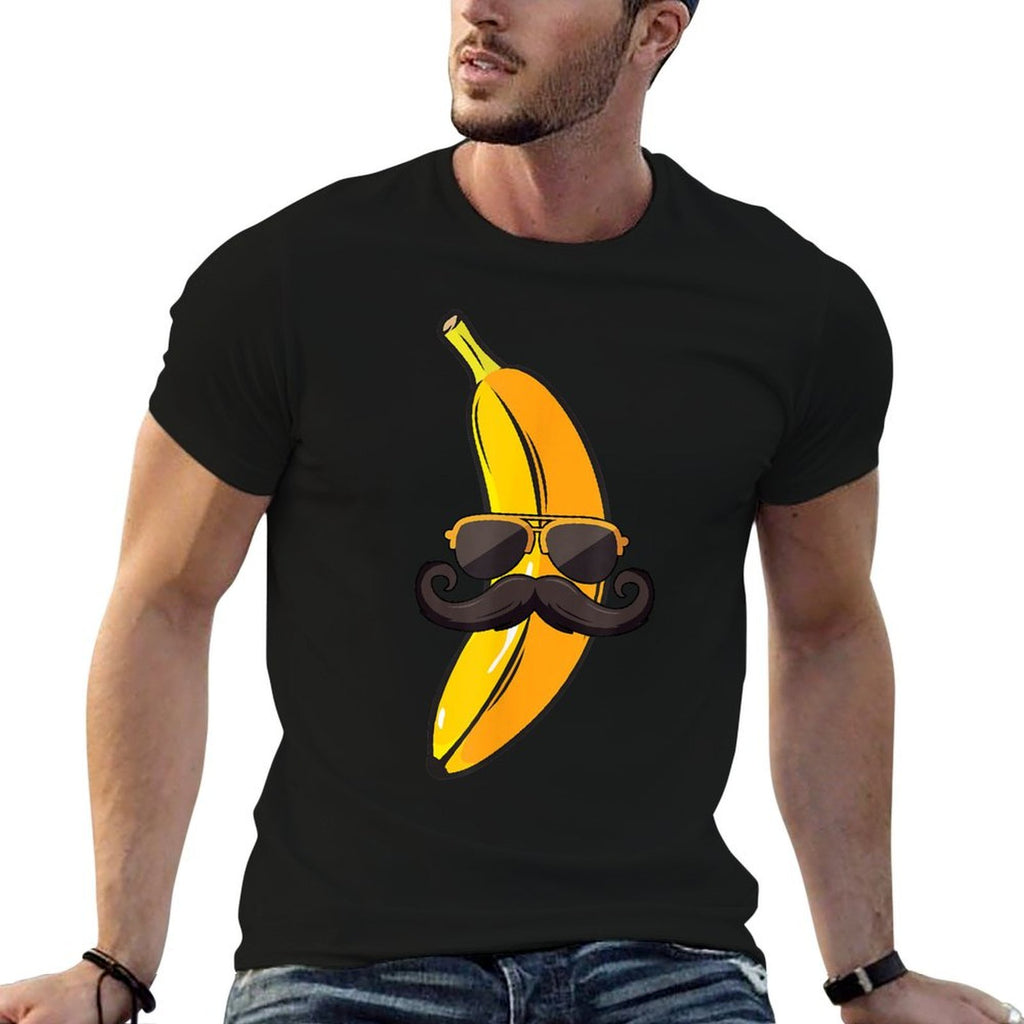 Banana Mustache Sunglasses Face Funny Fruit Cool Banana  Durable T-Shirt