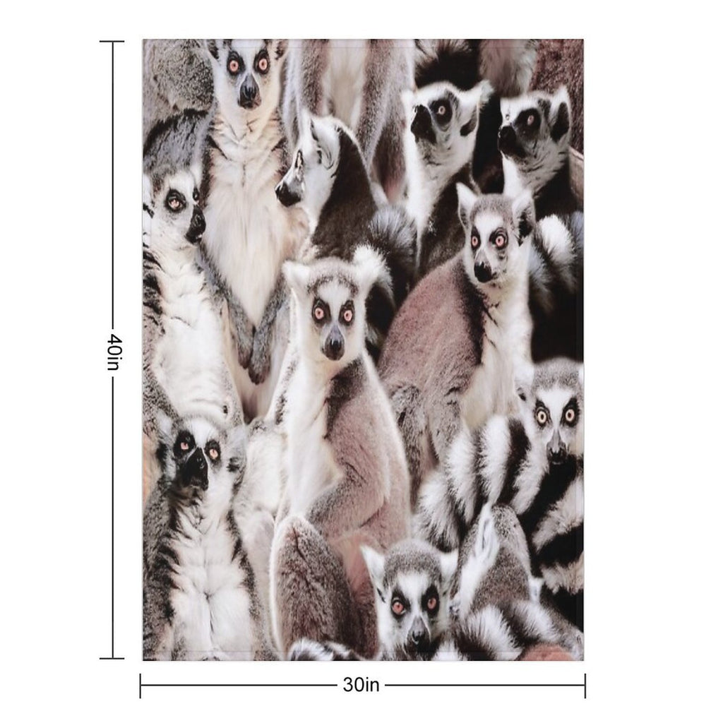 Lemurs Anti-pilling Throw Blanket