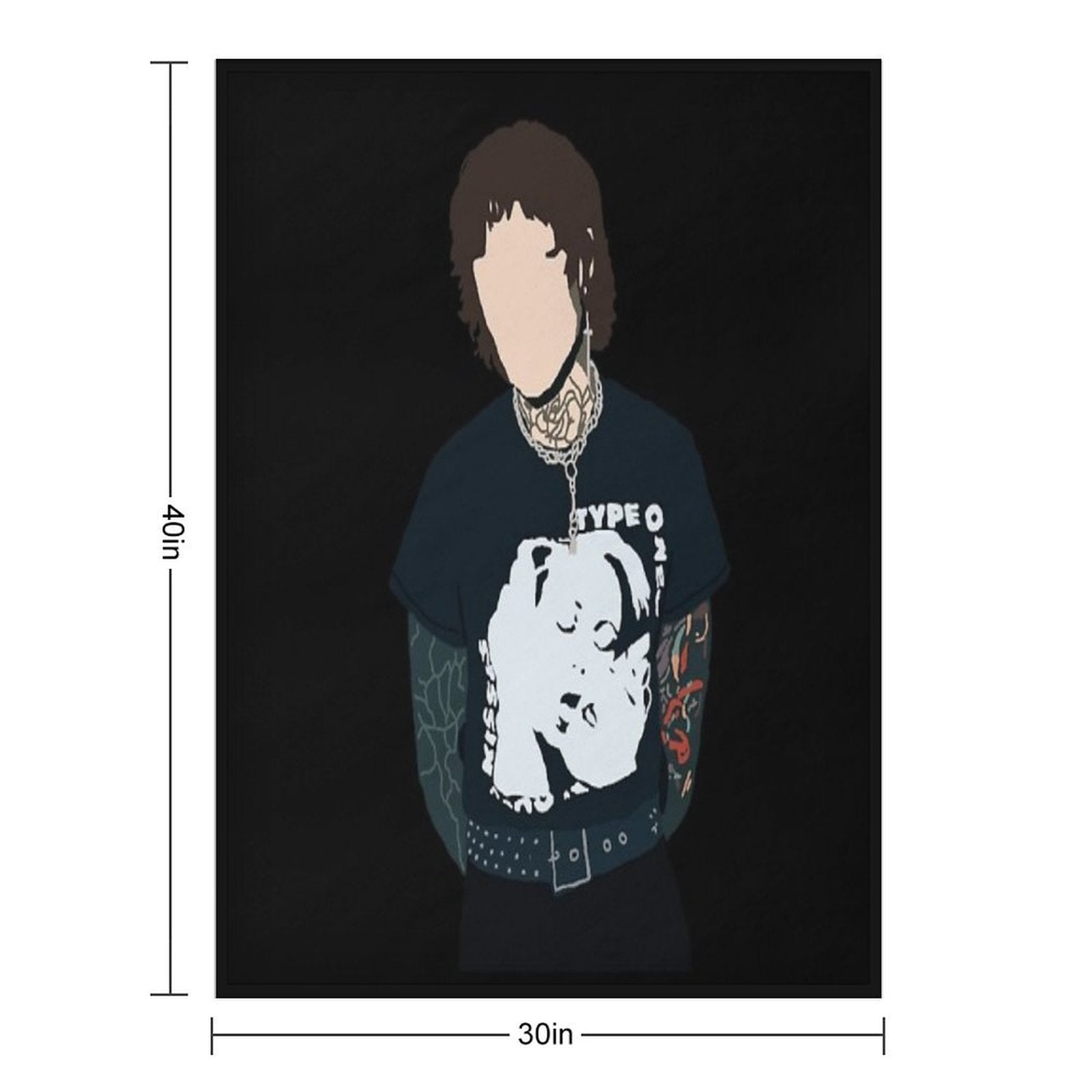 Oli Sykes - Bring Me The Horizon Velvety-soft Throw Blanket