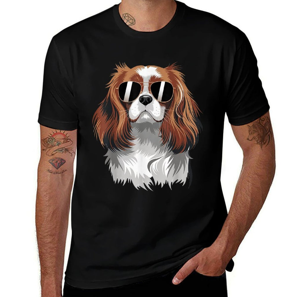 Funny Proud Cavalier King Charles Spaniel Dog  Oversized Silhouette T-Shirt