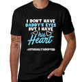 Adoption Announcement Day Family Gifts Dad Heart  Easy-care T-Shirt