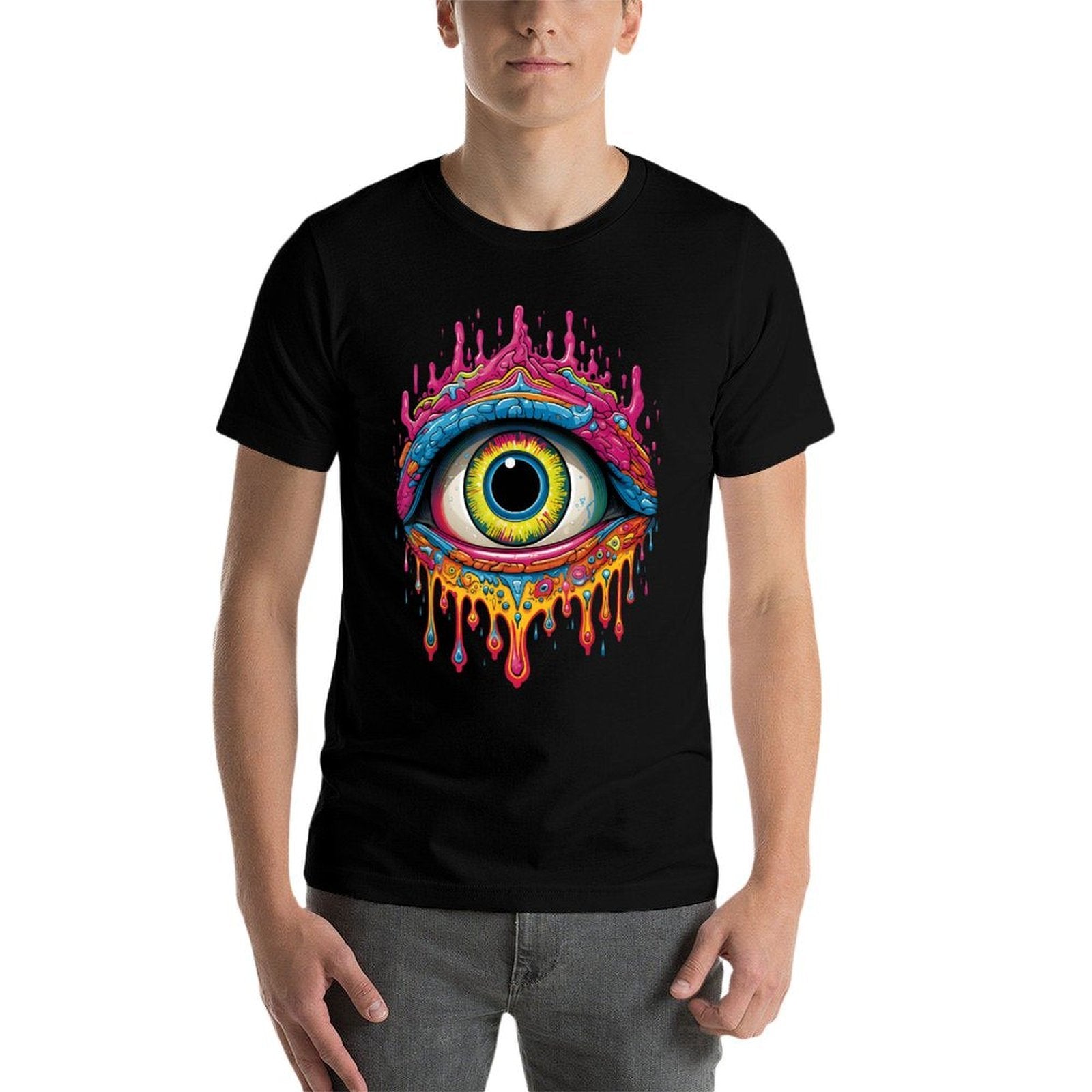Psychedelic Third Eye  Trippy Colorful Hippie Psychonaut  Breathable T-Shirt