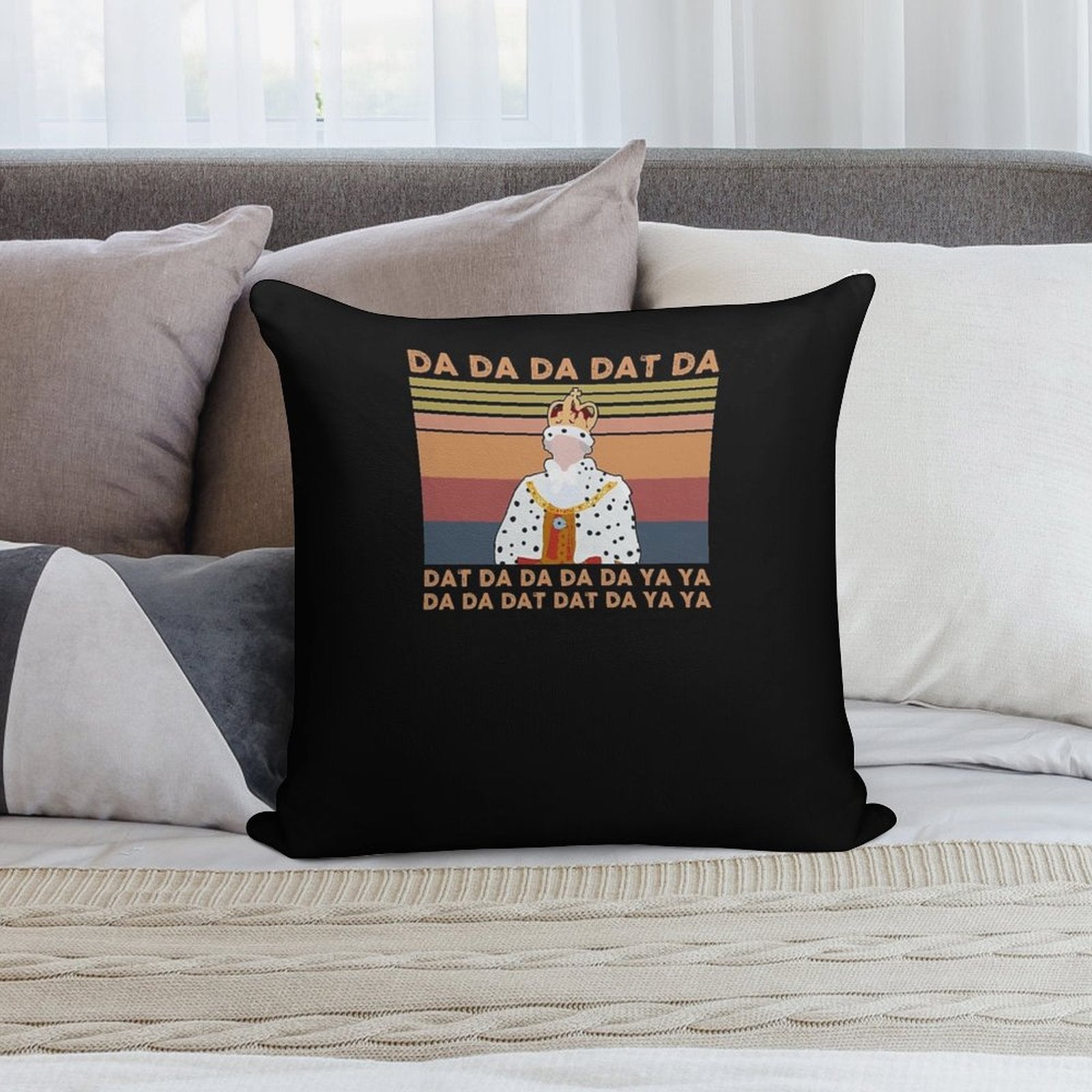 Hamilton King-George Chorus Da Da Da Dat Da Vintage Soft Skin-Friendly Throw Pillow