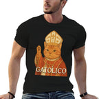 Catholic Cat GATÓLICO Funny Pet Graphic  Odor-resistant T-Shirt