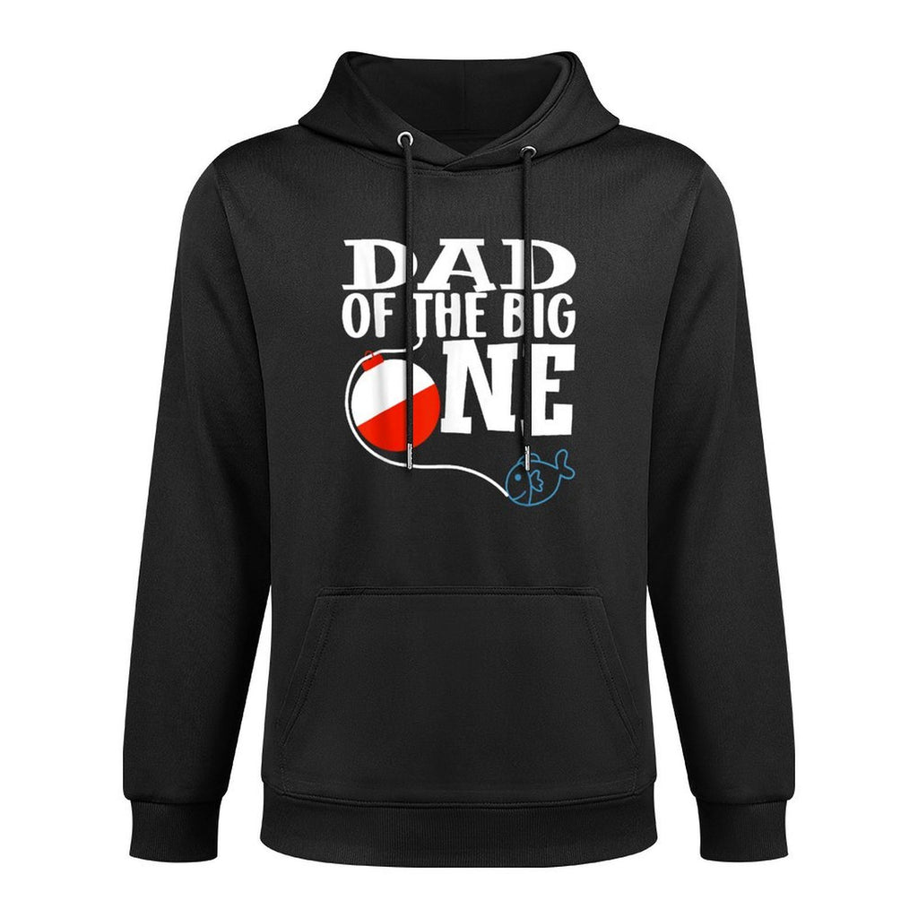 Dad of The Big One Fishing Boy First Birthday Ofishally Layering Staple Hoodie