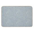 Wavy Scribbles Grey  Non-Slip Bath Mat