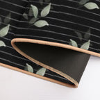 Flowers on Stripes  Multi-Purpose Bath Mat