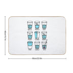 Glass Half Empty Meme - Artist Edition  Non-Slip Bath Mat