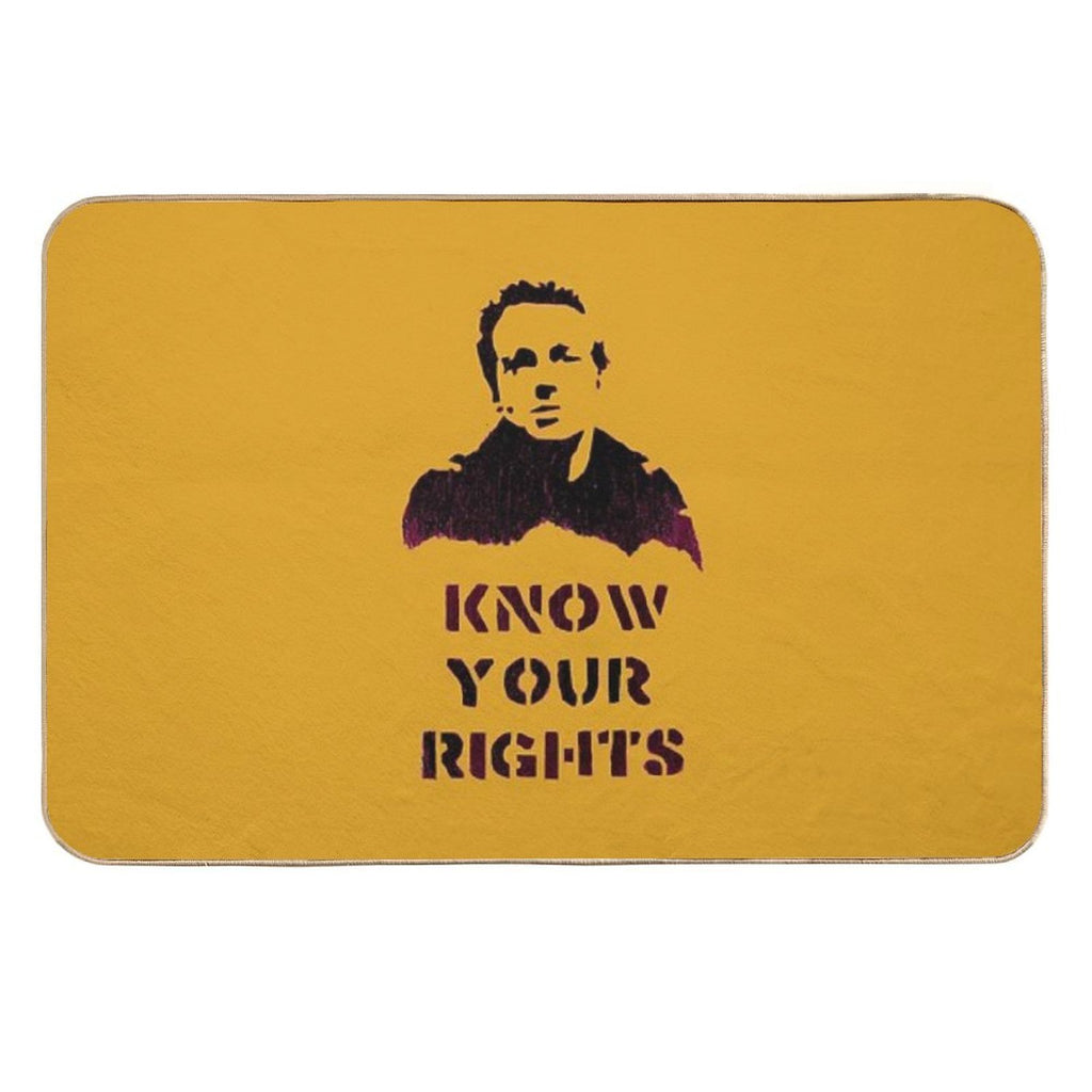 Strummer  ~ #Know Your Rights  Absorbent Bath Mat