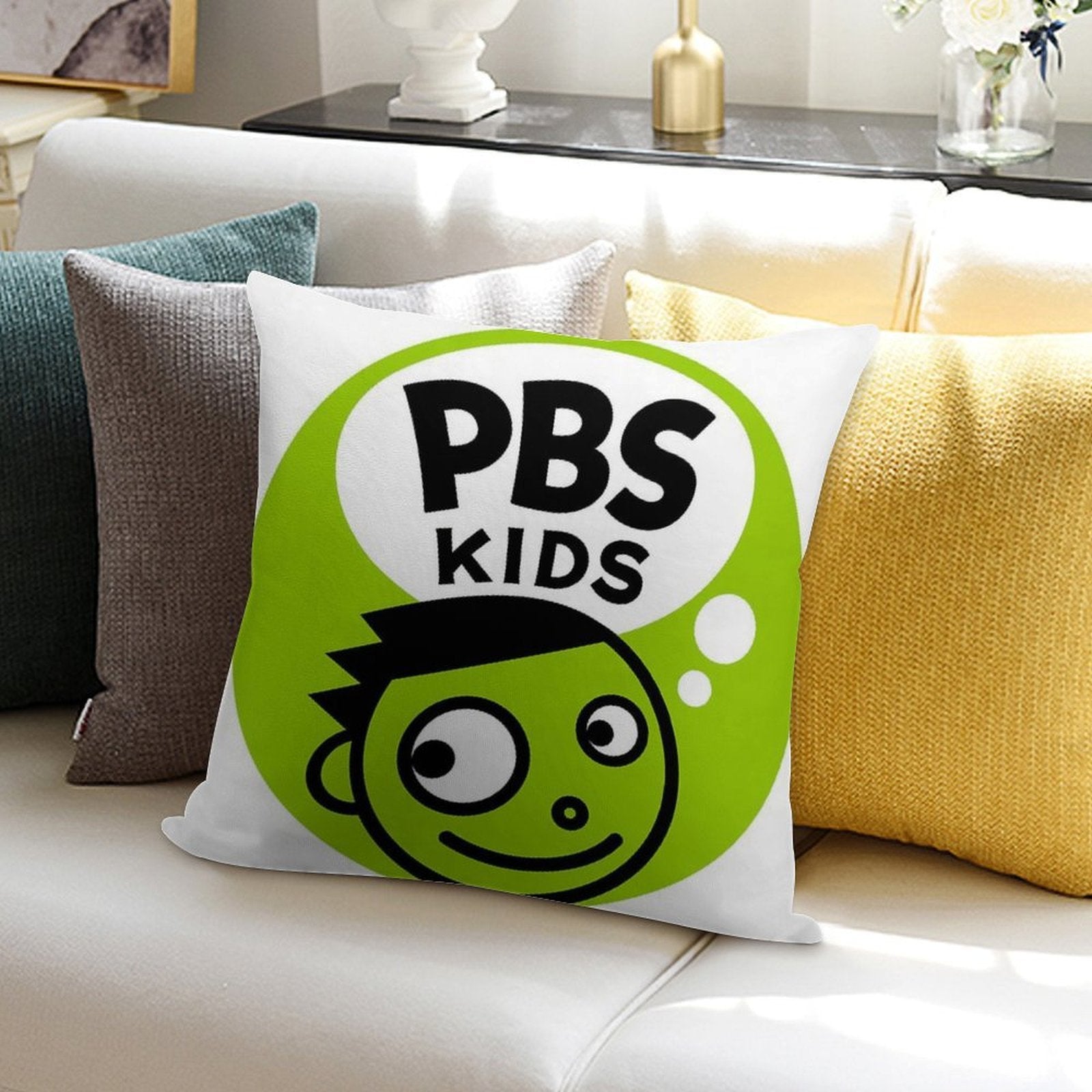Pbs Kids Nostalgia Soft Luxury Feel Throw Pillow