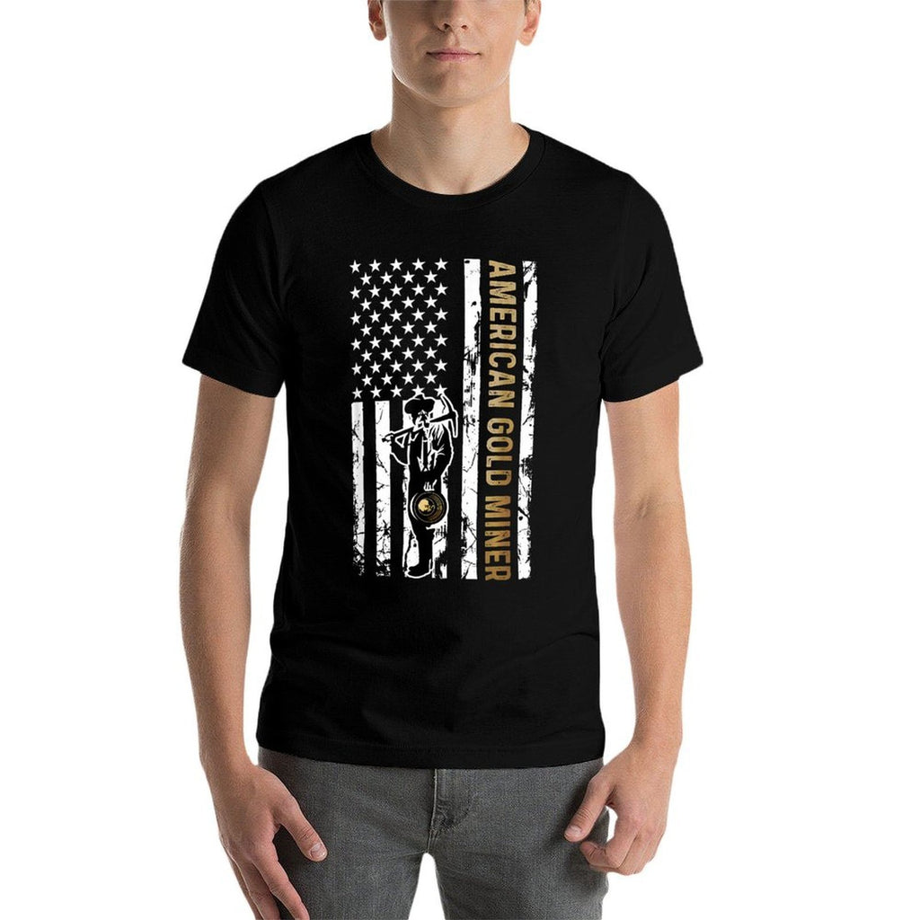 Golden US for American Gold Miner Comfortable T-Shirt