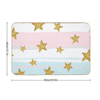 Faux Glitter Stars Stripe Background  Rapid-Drying Bath Mat