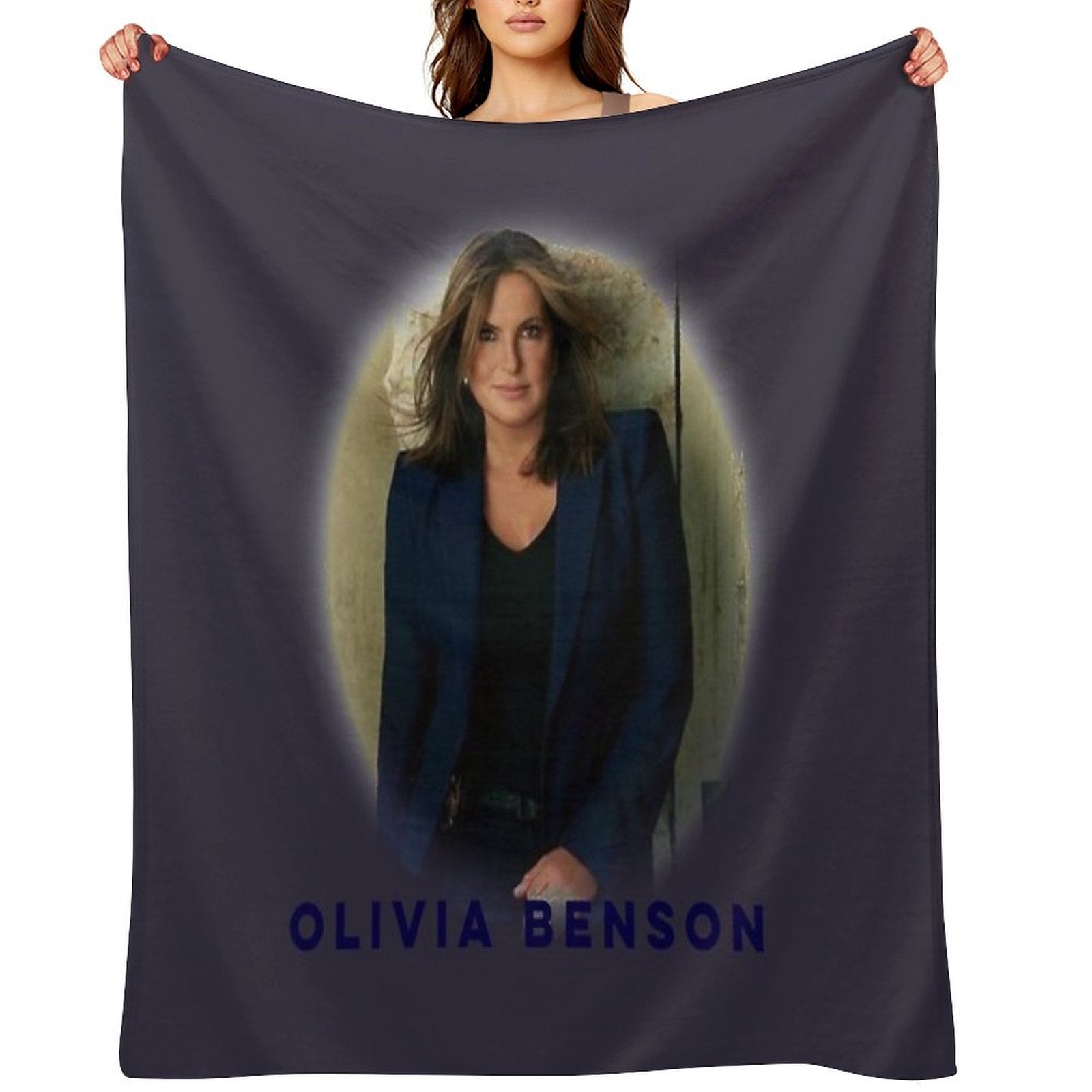 Music Vintage Olivia Benson Easy Care Throw Blanket
