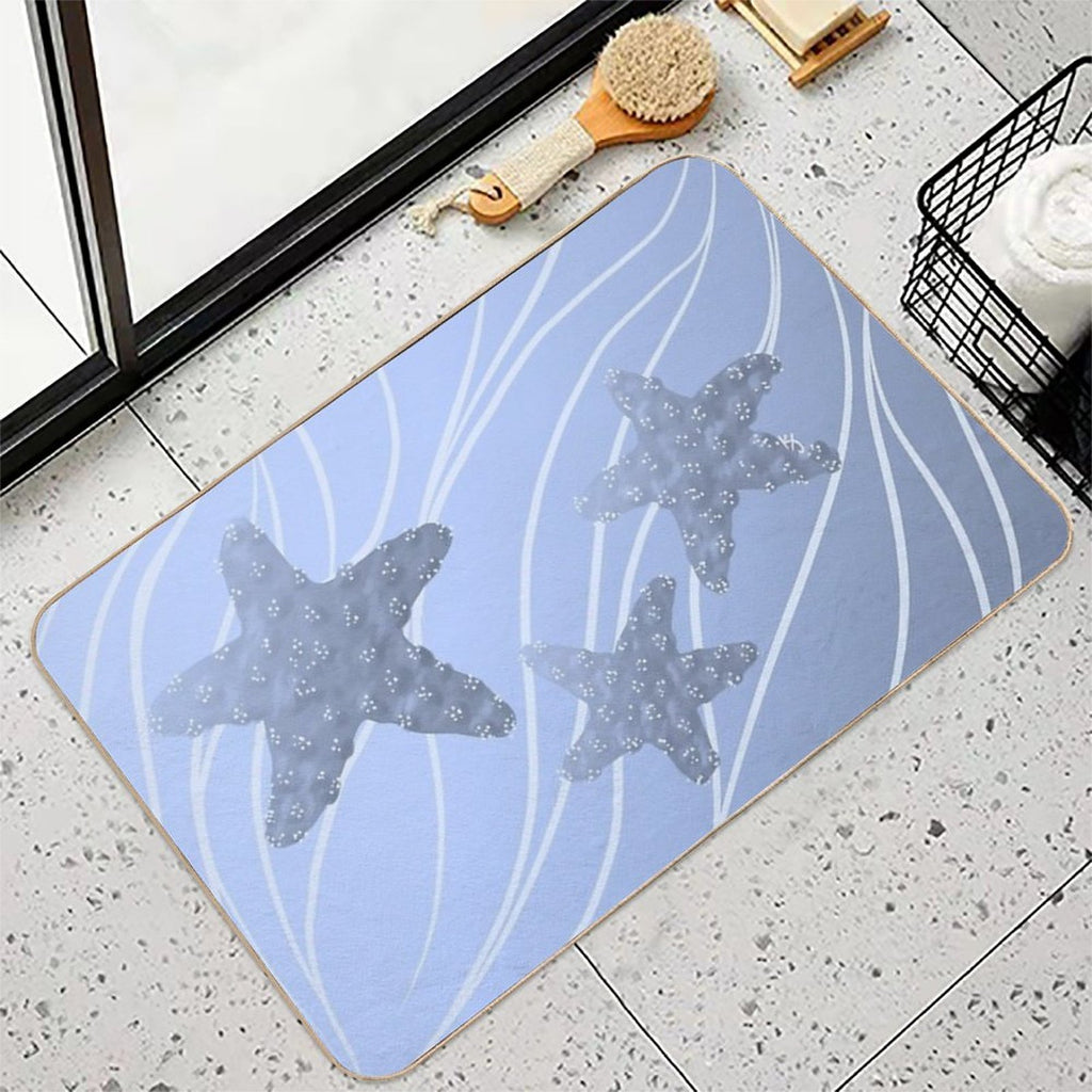 Blue Starfish  Toxin-Free Bath Mat